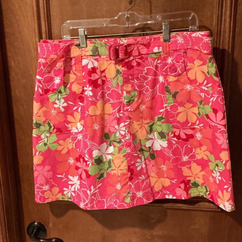 White Stag Floral Pink and Green Skort